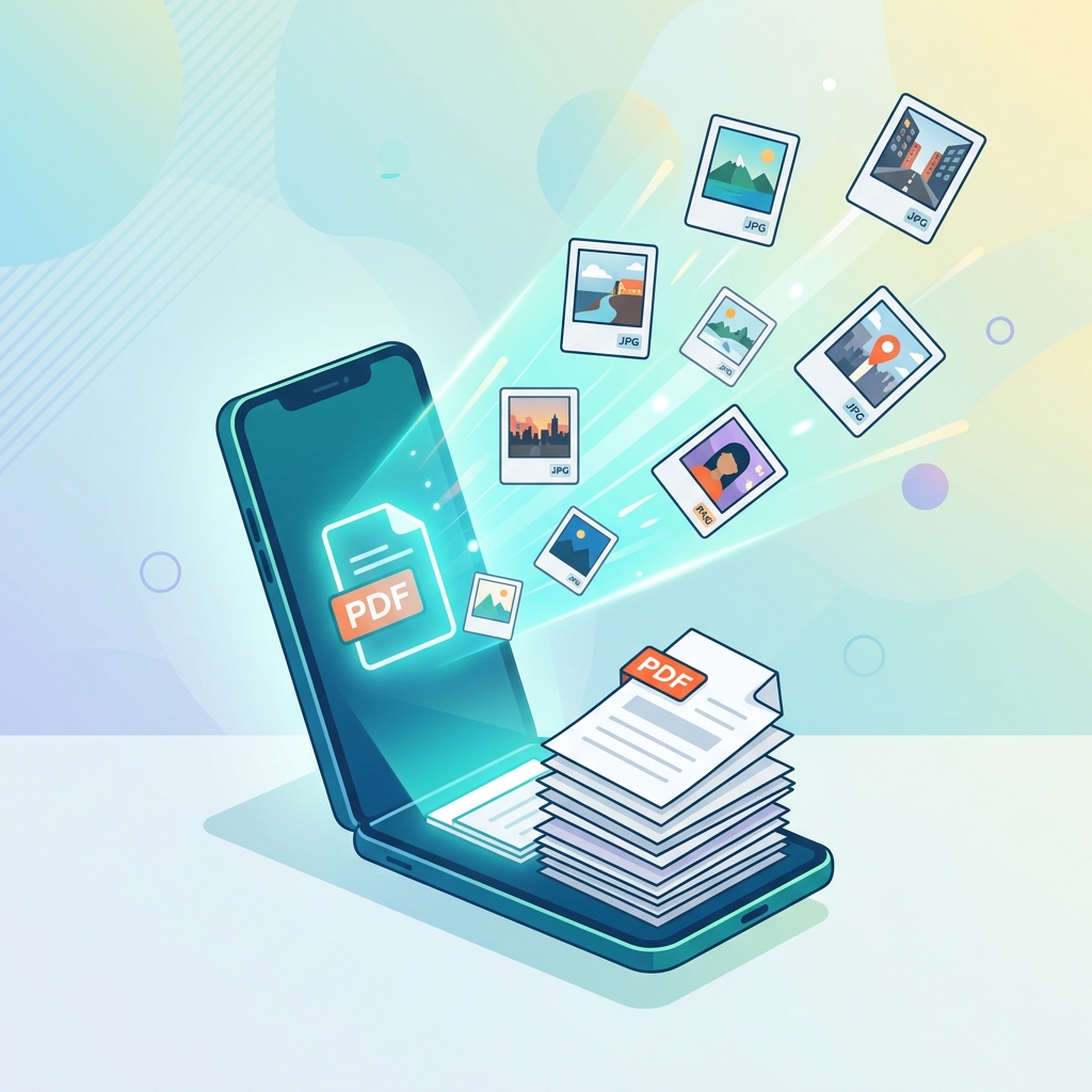 طريقة تحويل وتجميع الصور (JPG/PNG) في ملف PDF واحد من الموبايل